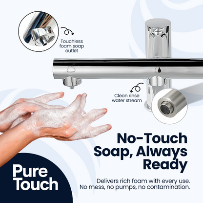 PureTouch Hybrid™ 3-in-1 Sensor Air Tap | Wash, Soap & Dry Touch-Free System